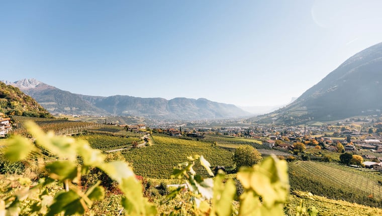 La vista della valle dalla montagna