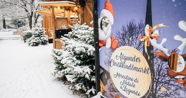 Schneegestöber auf dem Algunder Christkindlmarkt