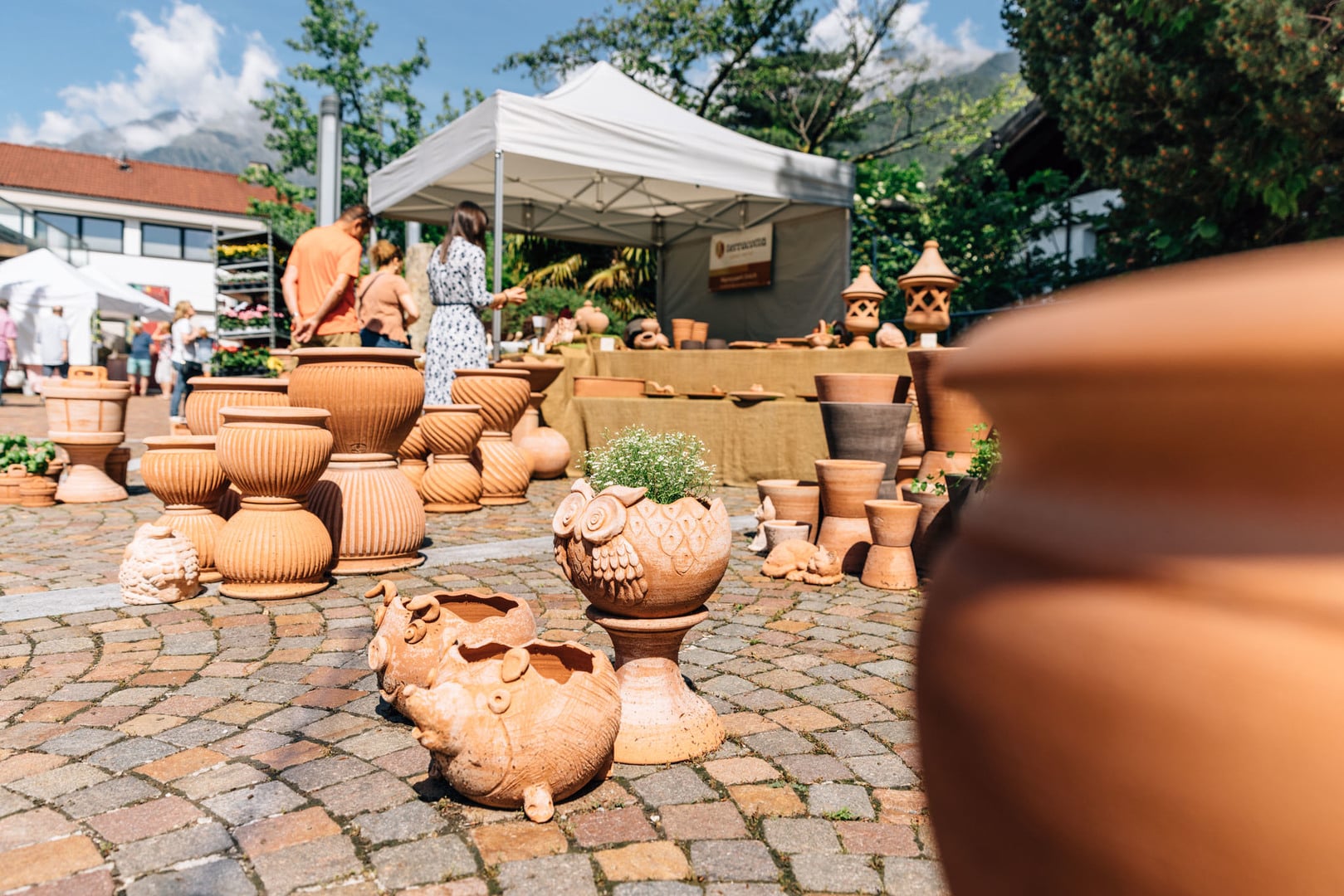 The scent of spring in Algund at the spring markets