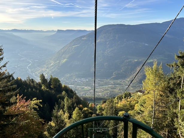 Korblift Fahrt Vellau Leiter Alm