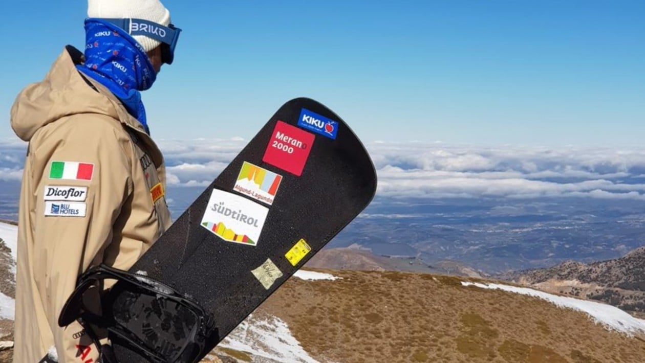 Auch wenig Schnee hällt ihn nicht auf