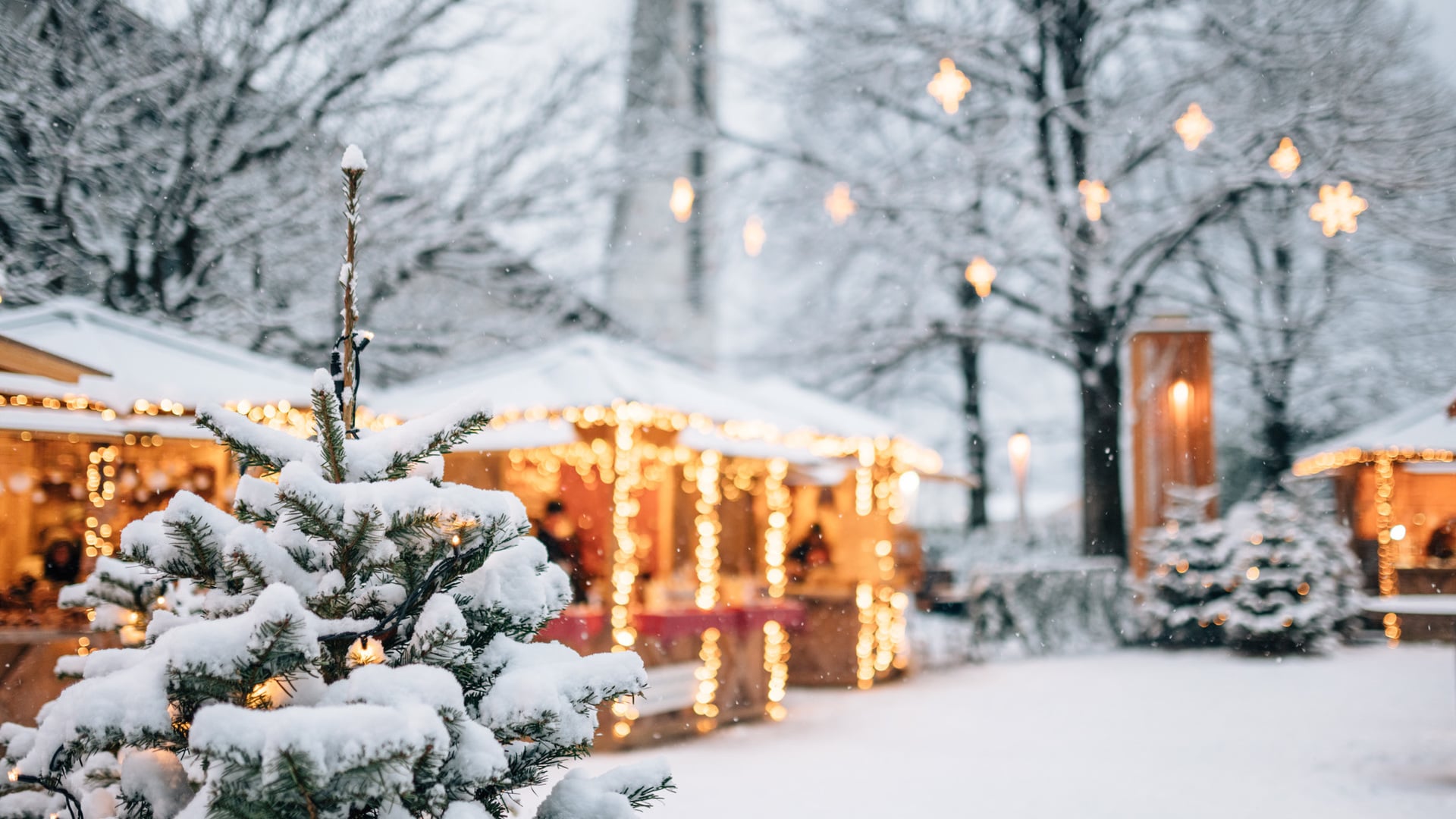 Mercatino di Natale di Lagundo tutto in bianco