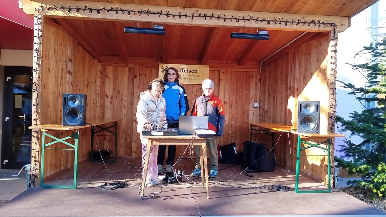 Sound installation at Algund Christmas Market