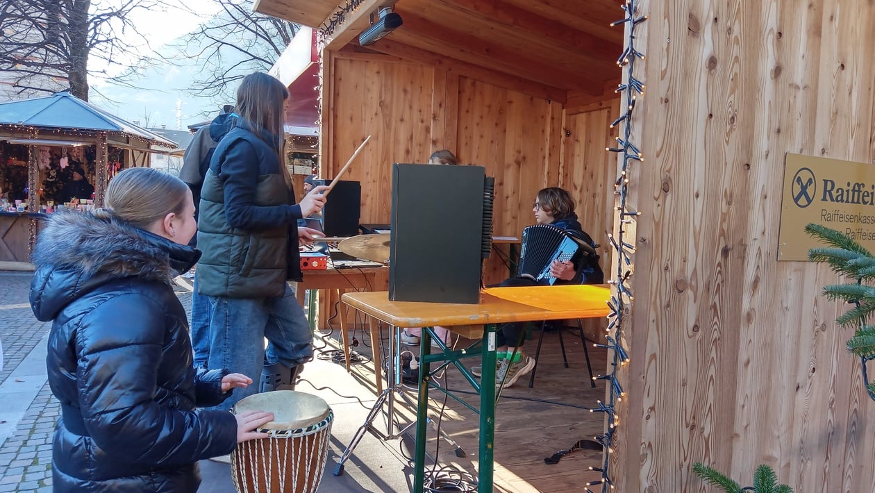Sound installation at Algund Christmas Market