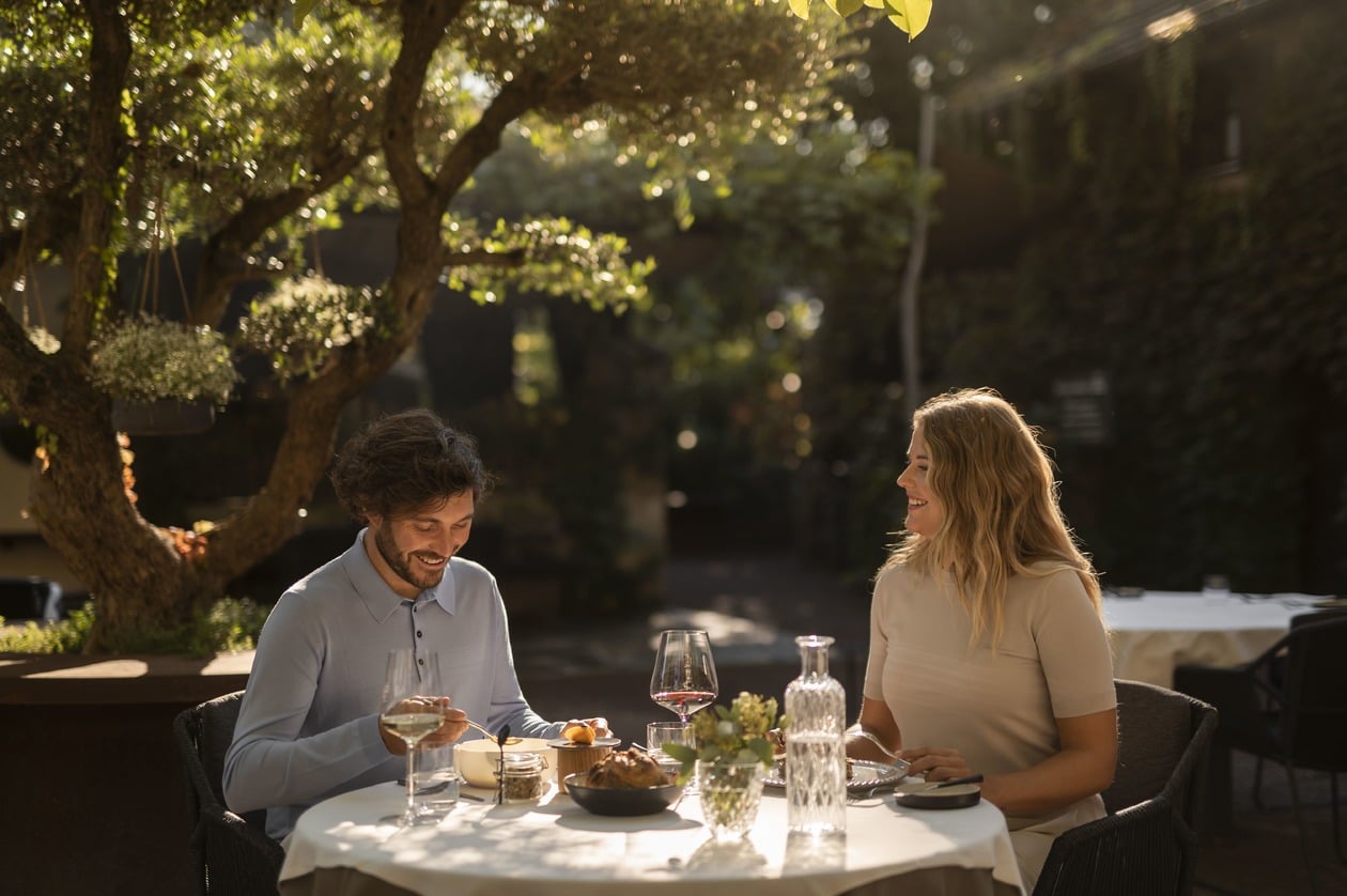 A glass of wine further enhances the pleasure