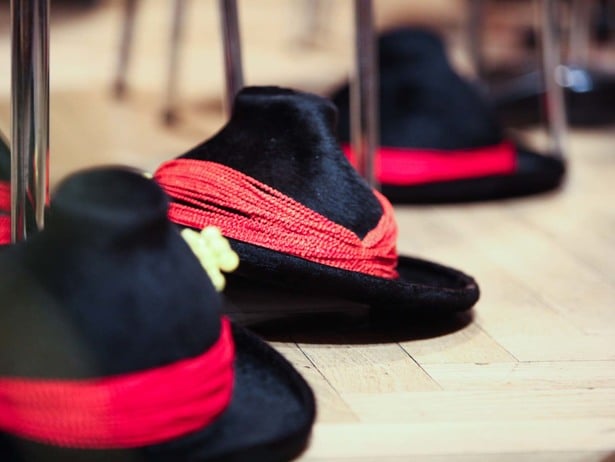 The traditional hats of the chapel