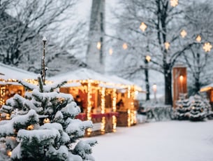 Der Algunder Weihnachtsmarkt ganz in Weiß
