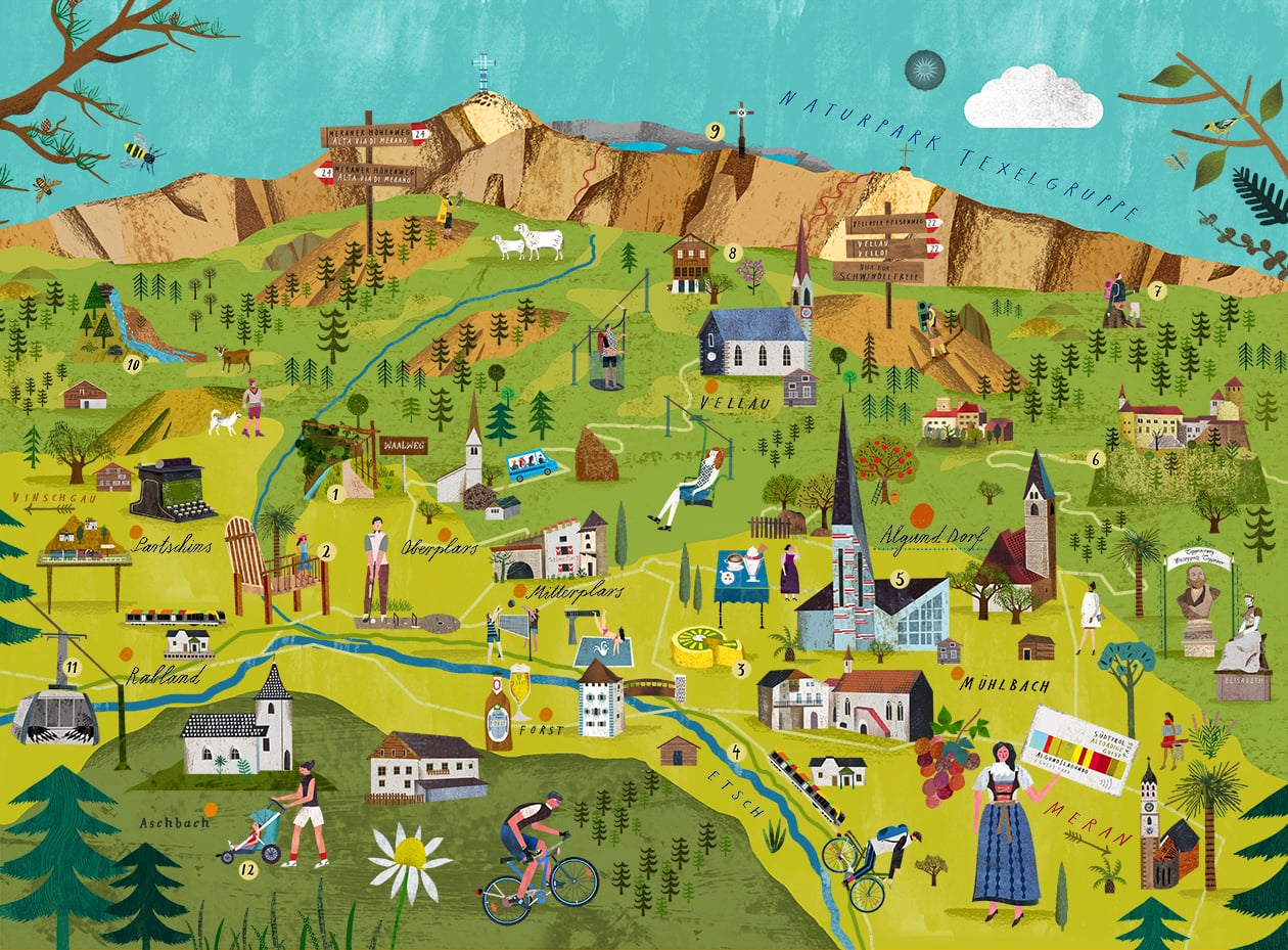 Artistic representation of Algund