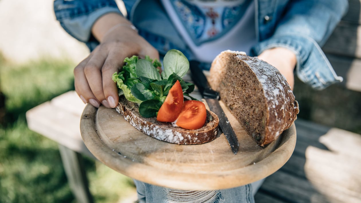 Marenden with fresh healthy ingredients