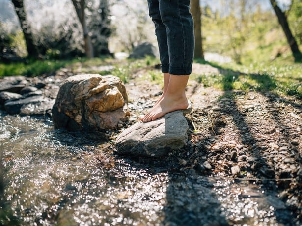 Kneippen in den Wäldern und der Natur Algunds