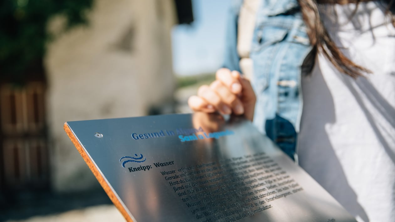 "Kneipp" explanatory board on the subject of water